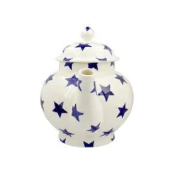 Emma Bridgewater Blue Star 4 Mug Teapot Boxed- Tea|Teapots