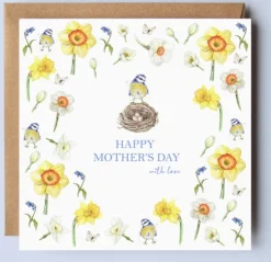 West Country Designs Blue Tits & Daffodil  Mother's Day Card- Mother's Day|Mother's Day