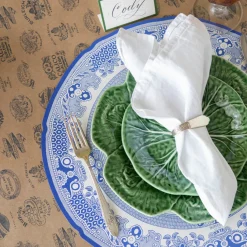 Burleigh Blue Willow 12 Die-Cut Paper Placemats- Placemats