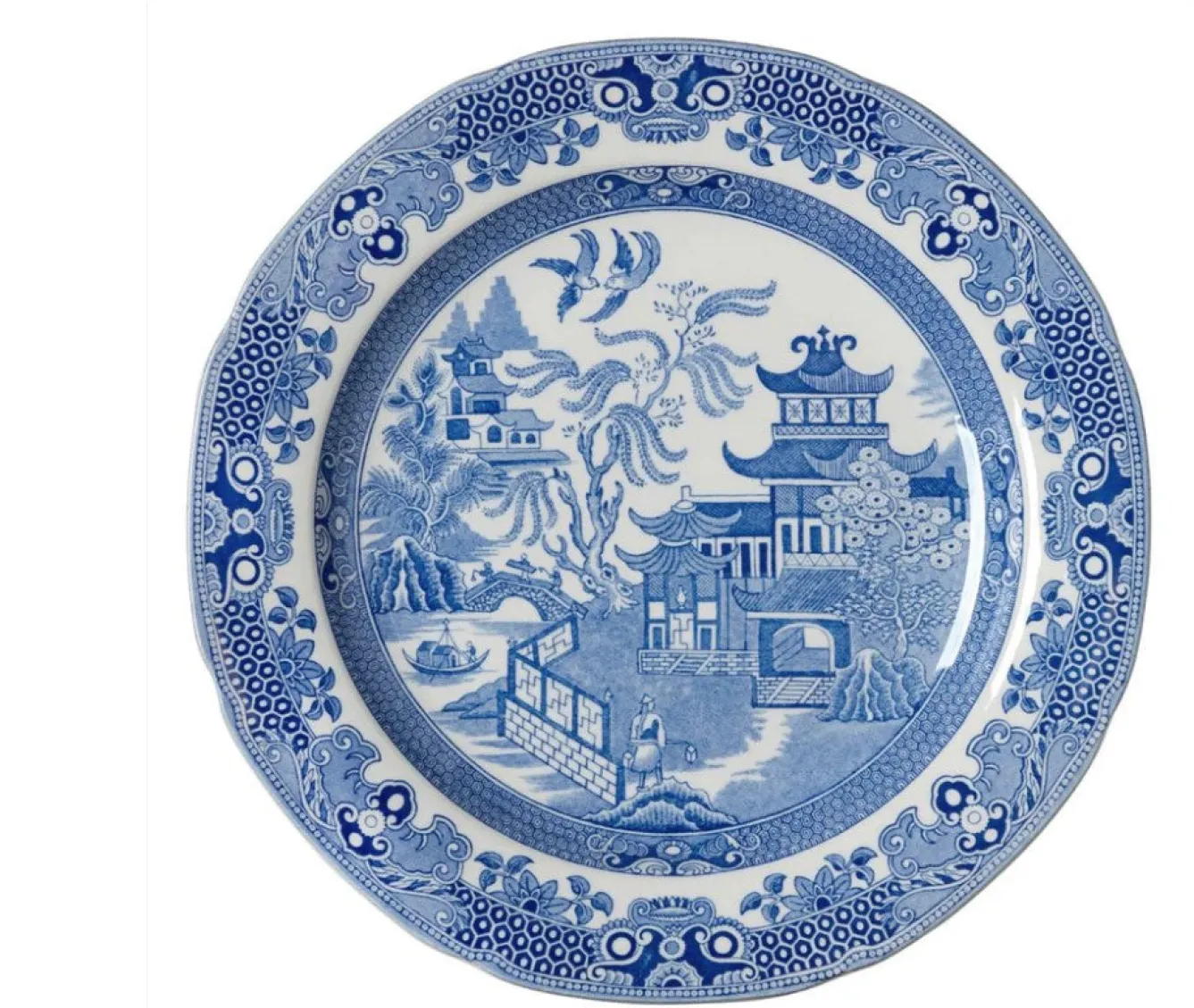 Burleigh Blue Willow Dinner Plate 10 1/2 in- Plates