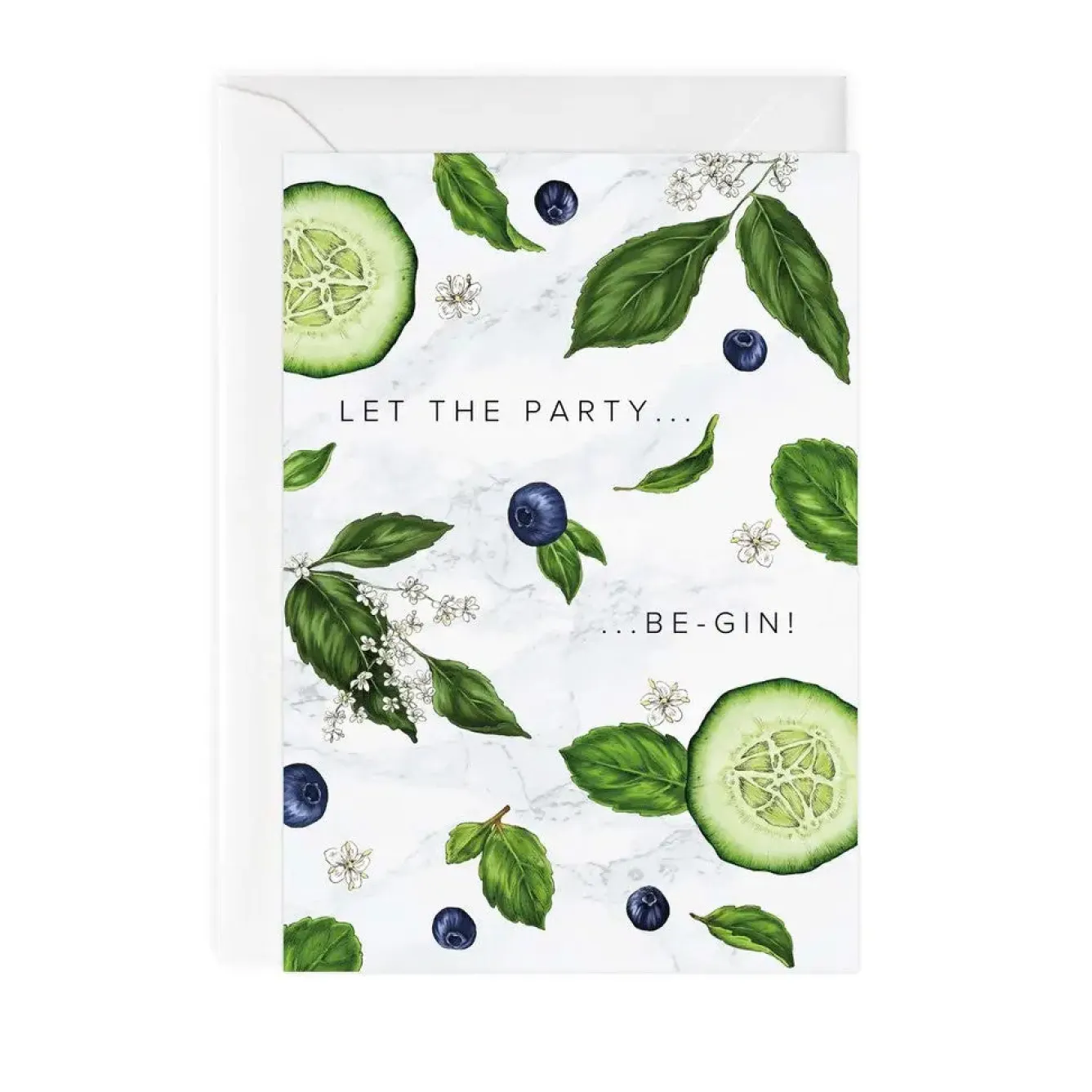 Catherine Lewis Botanical Party - Gin - card- Greeting Cards