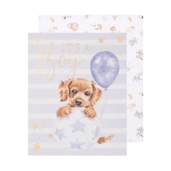 Wrendale Designs Bouncing Boy - It's a Boy Greetings Card- Greeting Cards|Children