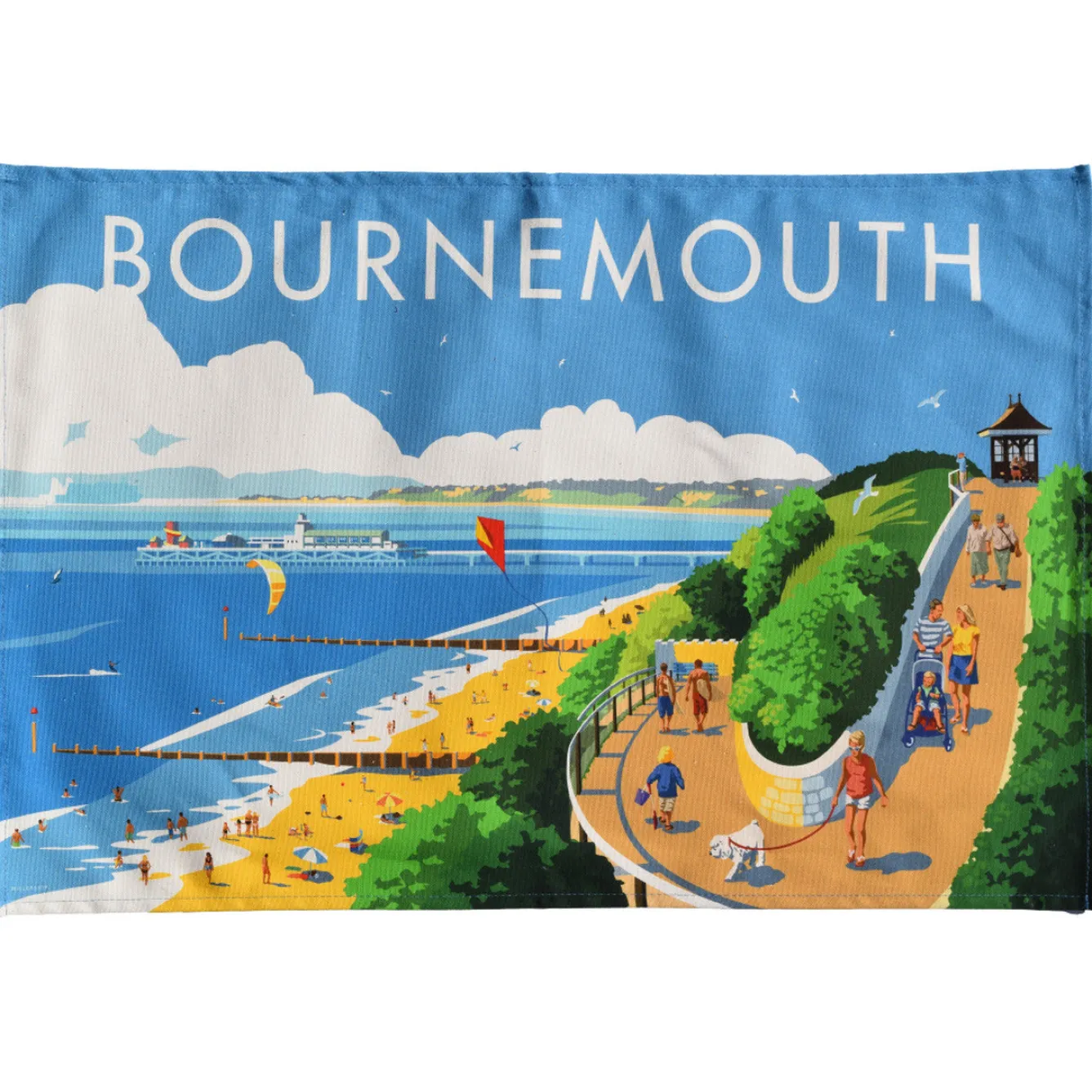 Town Towels Bournemouth Tea Towel- Tea|Tea Towels