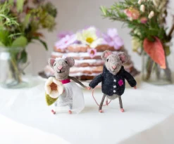 Sew Heart Felt Bride and Groom Wedding Felt Mice- Children