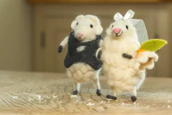 Sew Heart Felt Bride and Groom Wedding Felt Sheep- Children