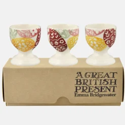 Emma Bridgewater Bright Easter Eggs Set of 3 Egg Cups Boxed- Easter|Egg Cups