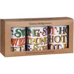 Emma Bridgewater Brighter World Set of 3 Round Caddies- Valentine's Day|Storage Caddies
