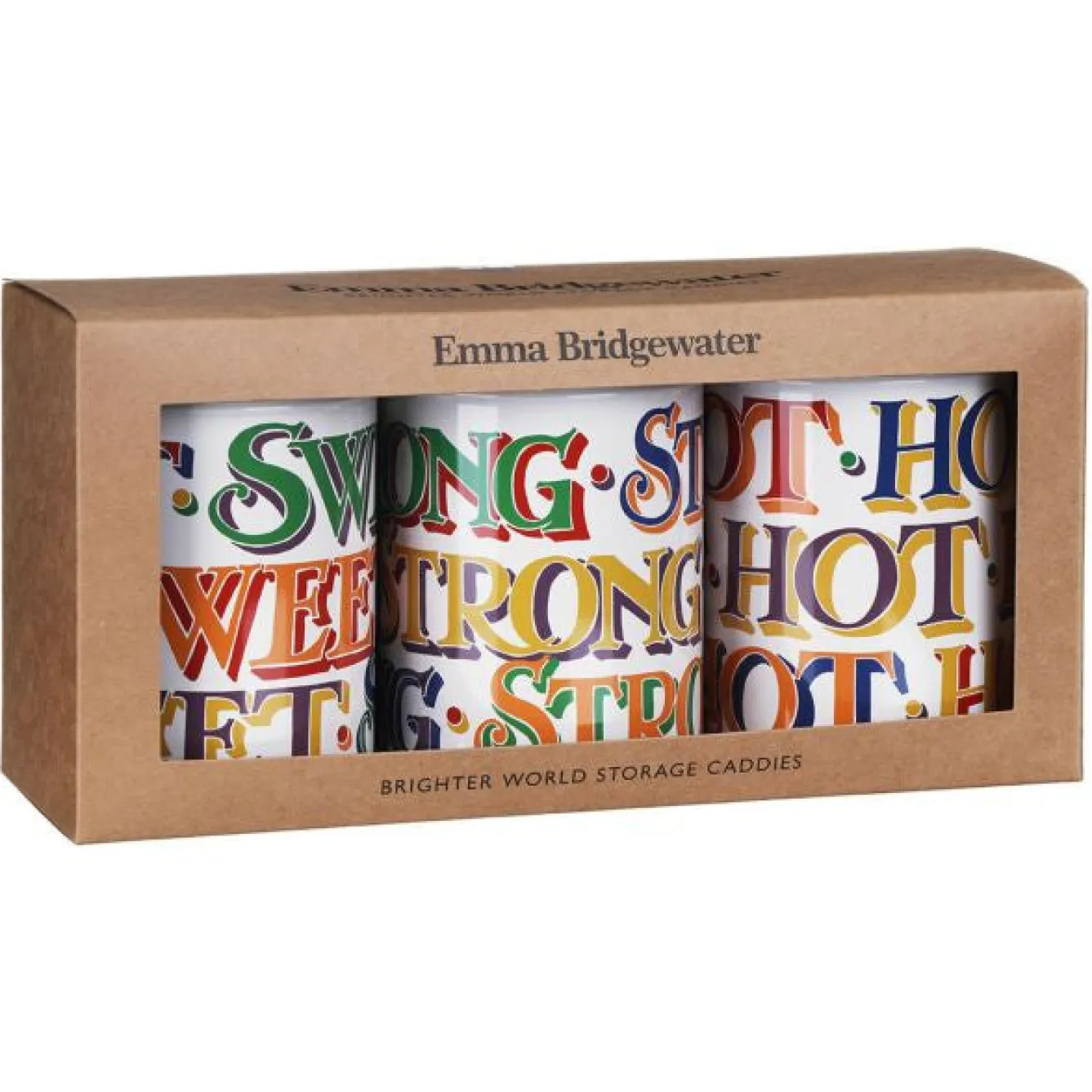 Emma Bridgewater Brighter World Set of 3 Round Caddies- Valentine's Day|Storage Caddies