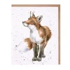 Wrendale Designs 'Bright Eyed and Bushy Tailed' Fox Greetings Card- Greeting Cards