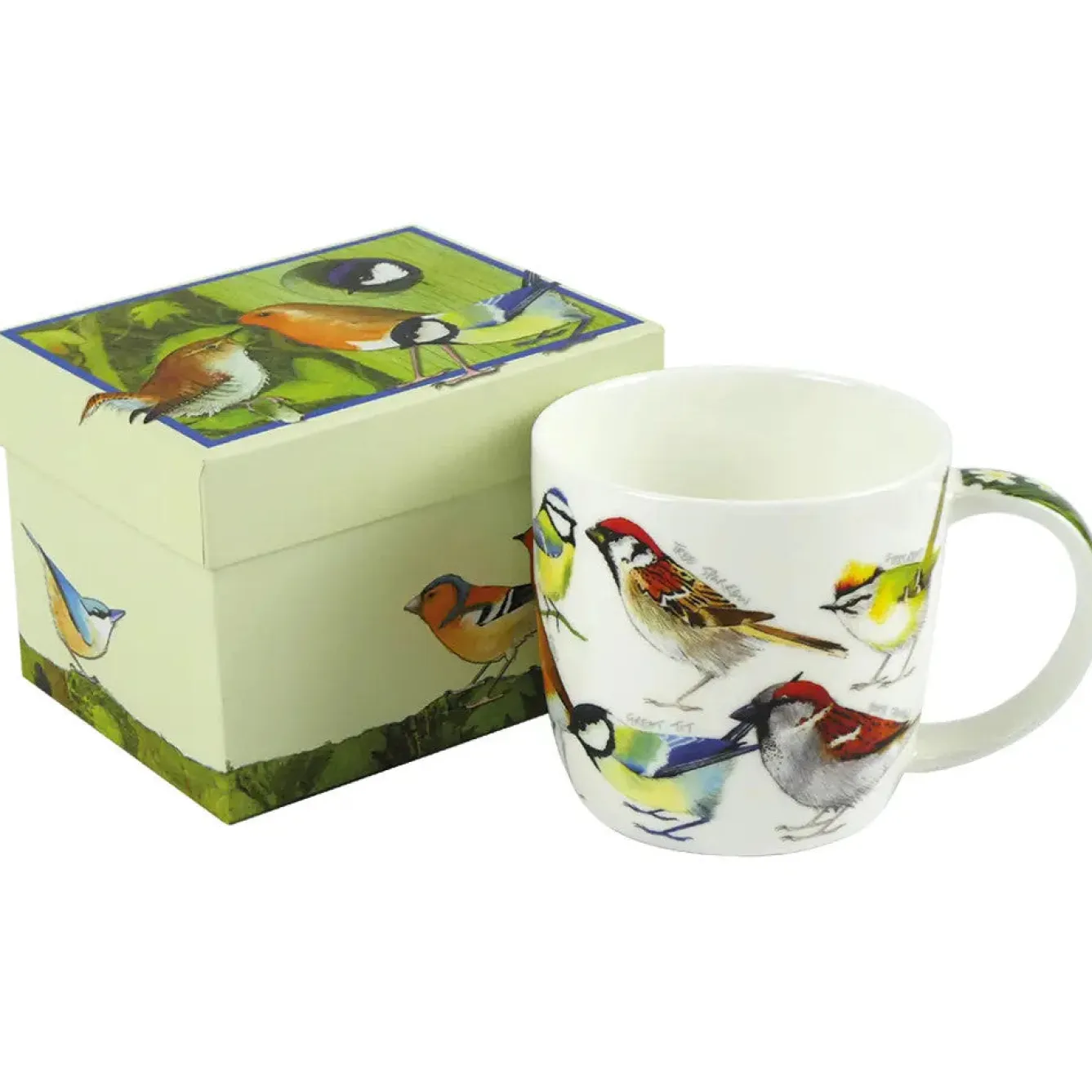 Emma Ball British Birds Bone China Mug (Boxed)- Chickens