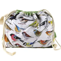 Emma Ball British Birds Drawstring Cotton Bag- Crafts|Bags