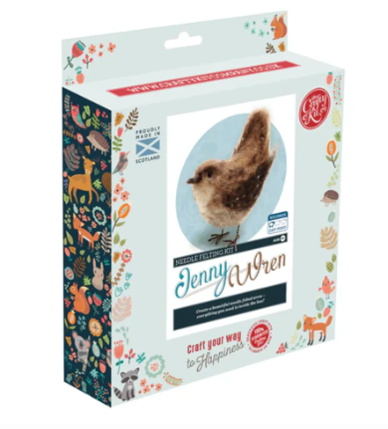 The Crafty Kit Co. British Birds - Jenny Wren Needle Felting Kit- Crafts