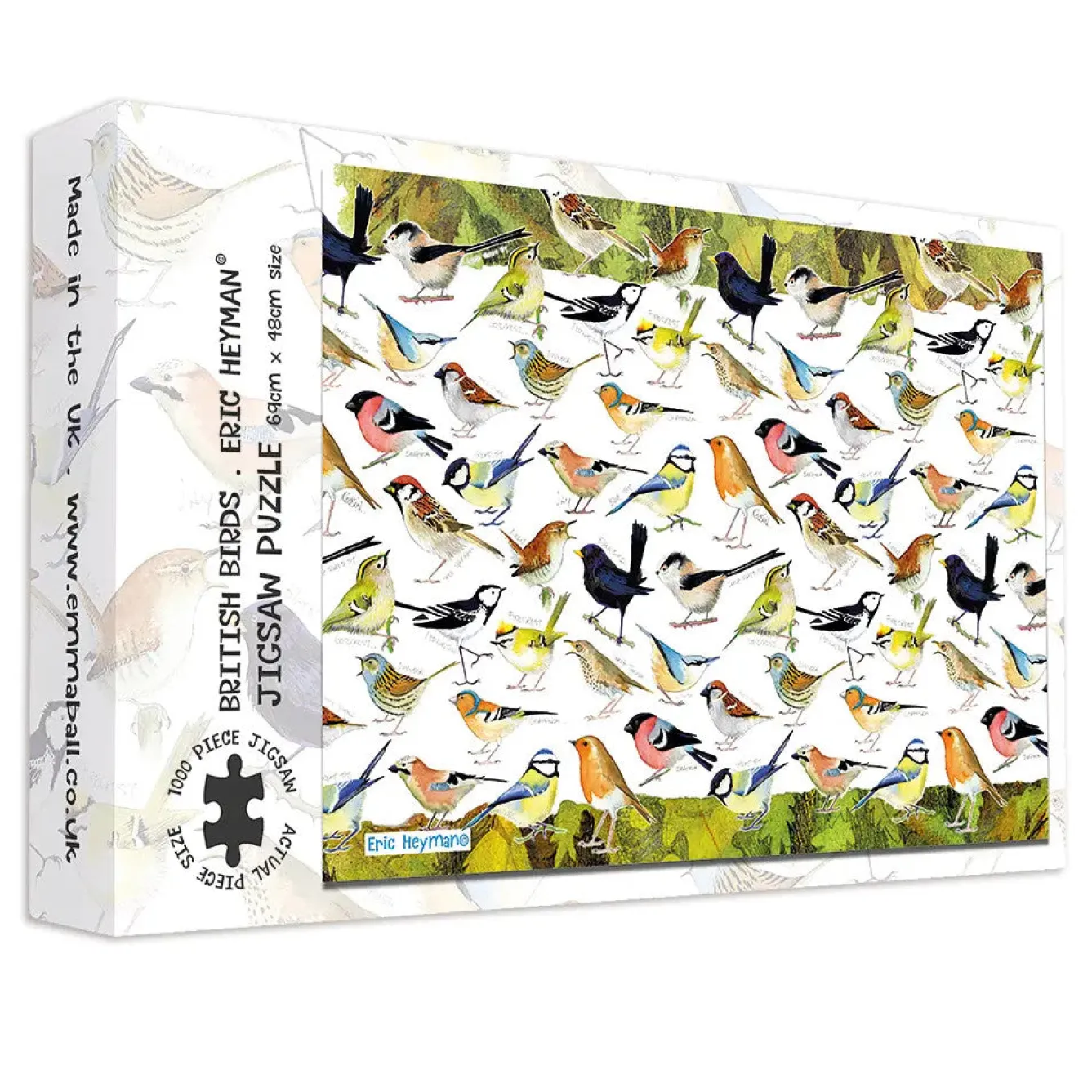 Emma Ball British Birds 1000 Piece Jigsaw Puzzle- Puzzles