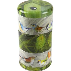 Emma Ball British Birds Set of 3 Stacker Tins- Storage