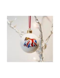 Alison Gardiner British Bulldog Bauble Boxed- Christmas Decorations|Seasonal Decor