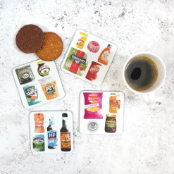Corinne Alexander British Store Cupboard Coaster Set by- Father's Day|Coasters