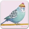 Emma Ball Budgie in a Beanie Coaster- Tea|Coasters