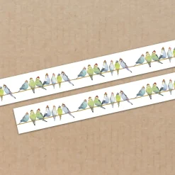 Emma Ball Budgies in Beanies 20mm Washi Tape- Stationery|Crafts