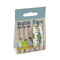Emma Ball Budgies in Beanies 20mm Washi Tape- Stationery|Crafts