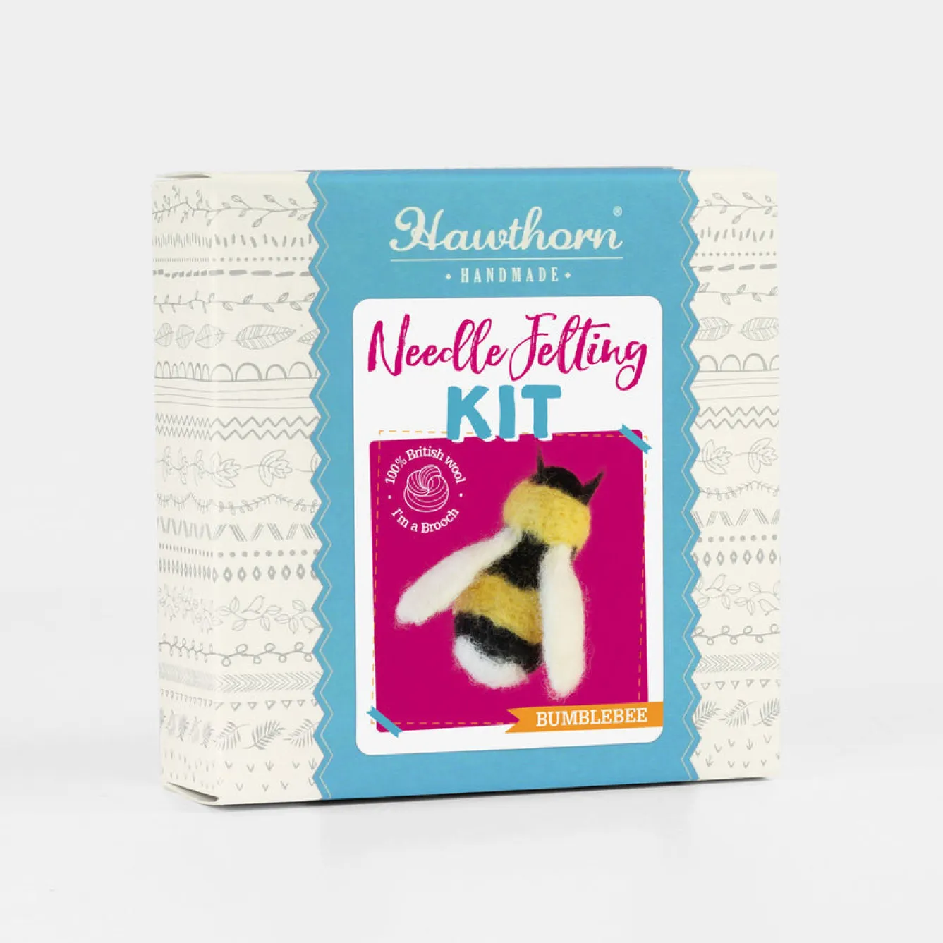Hawthorn Handmade Bumblebee Brooch Felting Kit- Crafts
