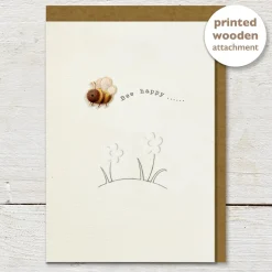 Ginger Betty Bumble Bee Happy Greeting Card- Greeting Cards