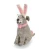 Amica Felt Bunny Earred Sitting Schnauzer Felt Decoration- Easter|Seasonal Decor