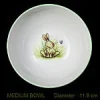 Two Bad Mice Bunny With Butterfly Medium Bone China Bowl- Bowls & Dishes