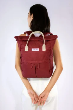Kind Bag London Burgundy Hackney Medium Backpack- Bags