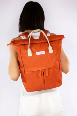 Kind Bag London Burnt Orange Hackney Medium Backpack- Bags