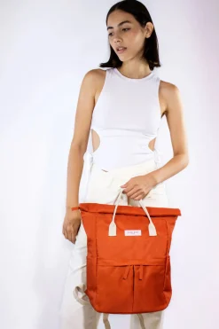 Kind Bag London Burnt Orange Hackney Medium Backpack- Bags