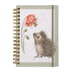Wrendale Designs 'Busy as a Bee' Hedgehog Spiral Bound Notebook- Stationery