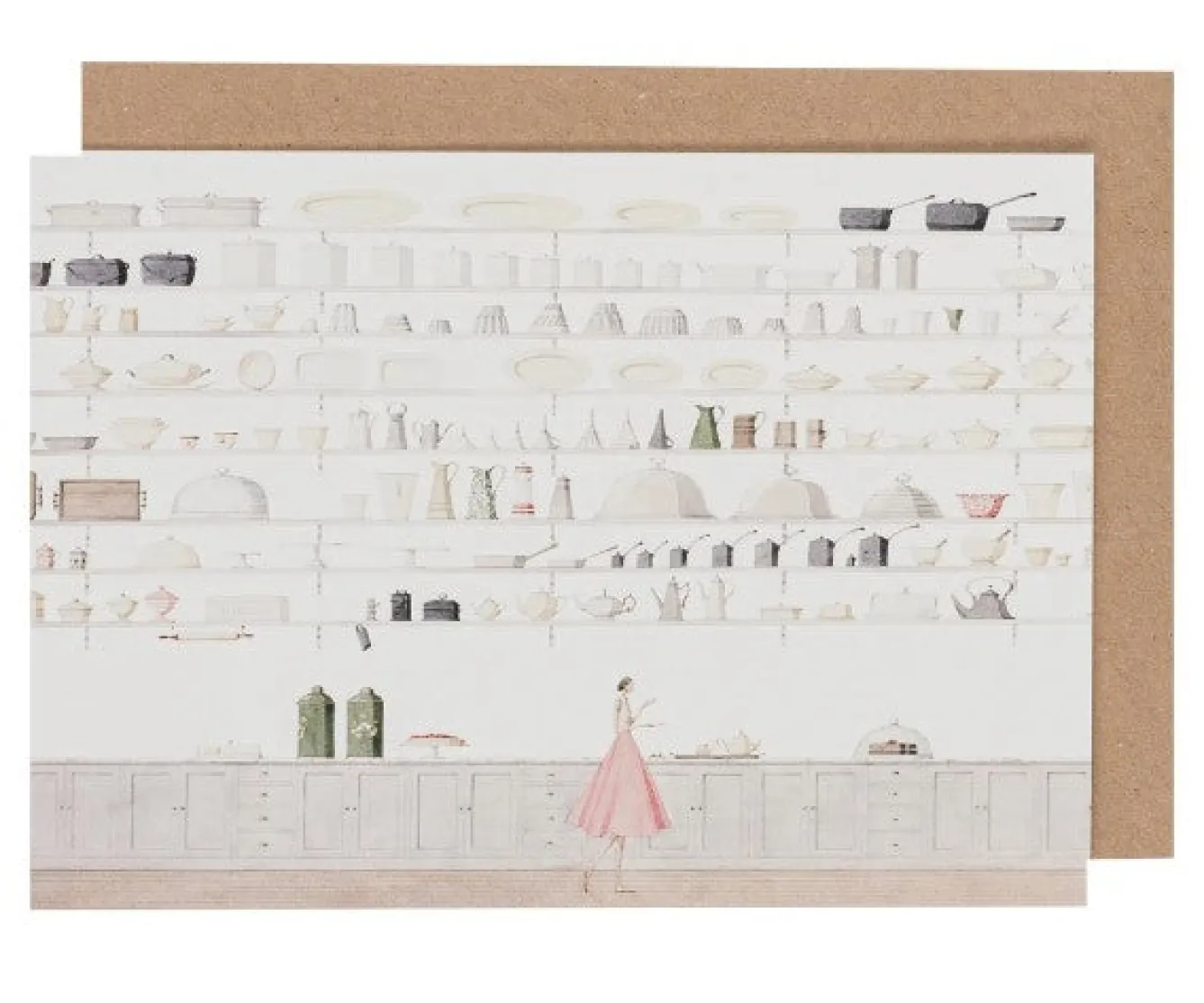 Laura Stoddart Butler's Pantry Greeting Card- Greeting Cards