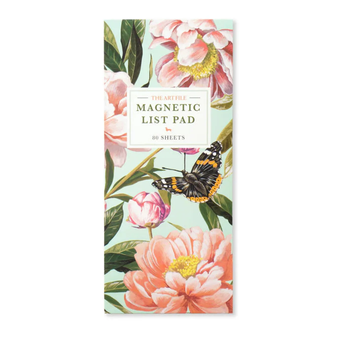 The Art File Butterflies & Flowers Lined Magnetic Pad- Stationery