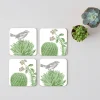 Thornback & Peel Cactus & Bird Set of 4 Coasters- Melamine|Coasters