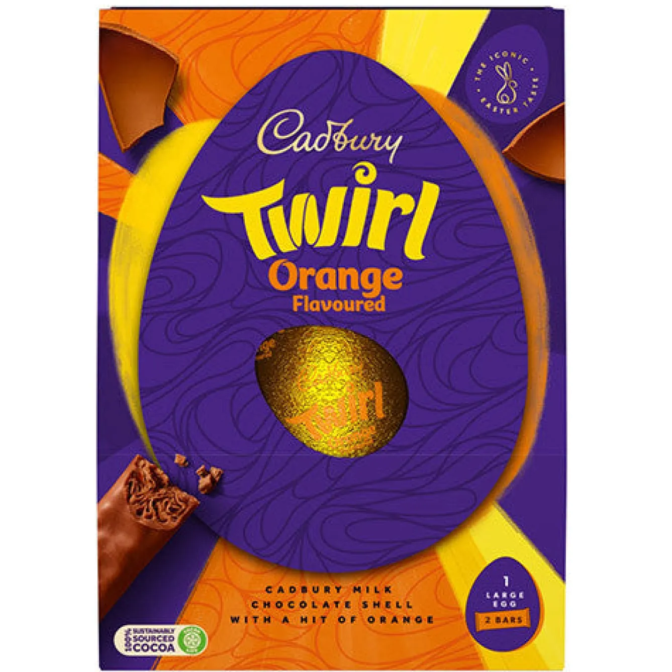 Easter Eggs Cadbury Twirl Orange Medium Easter Egg 198g- Easter|Chocolate