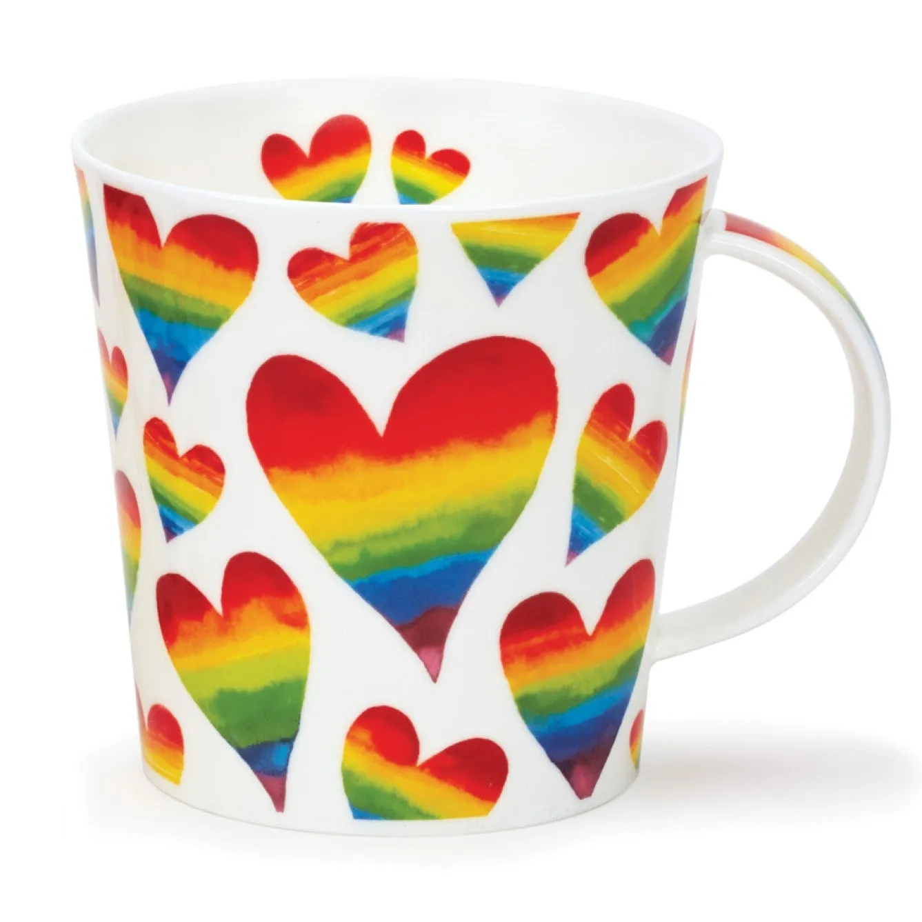 Dunoon Cairngorm Rainbow Hearts Mug- Valentine's Day|Tea