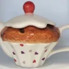 Ceramic Inspirations Cake Hearts Teapots- Tea|Teapots