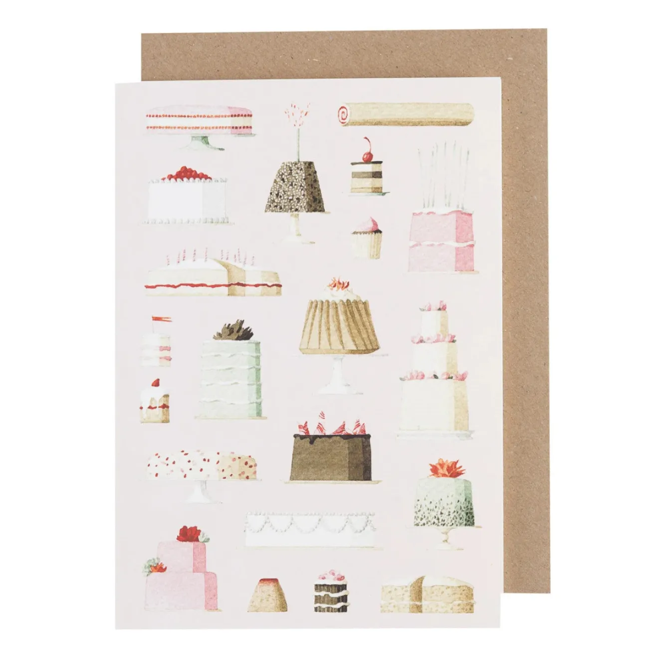 Laura Stoddart Cakes Blank Greetings Card- Greeting Cards