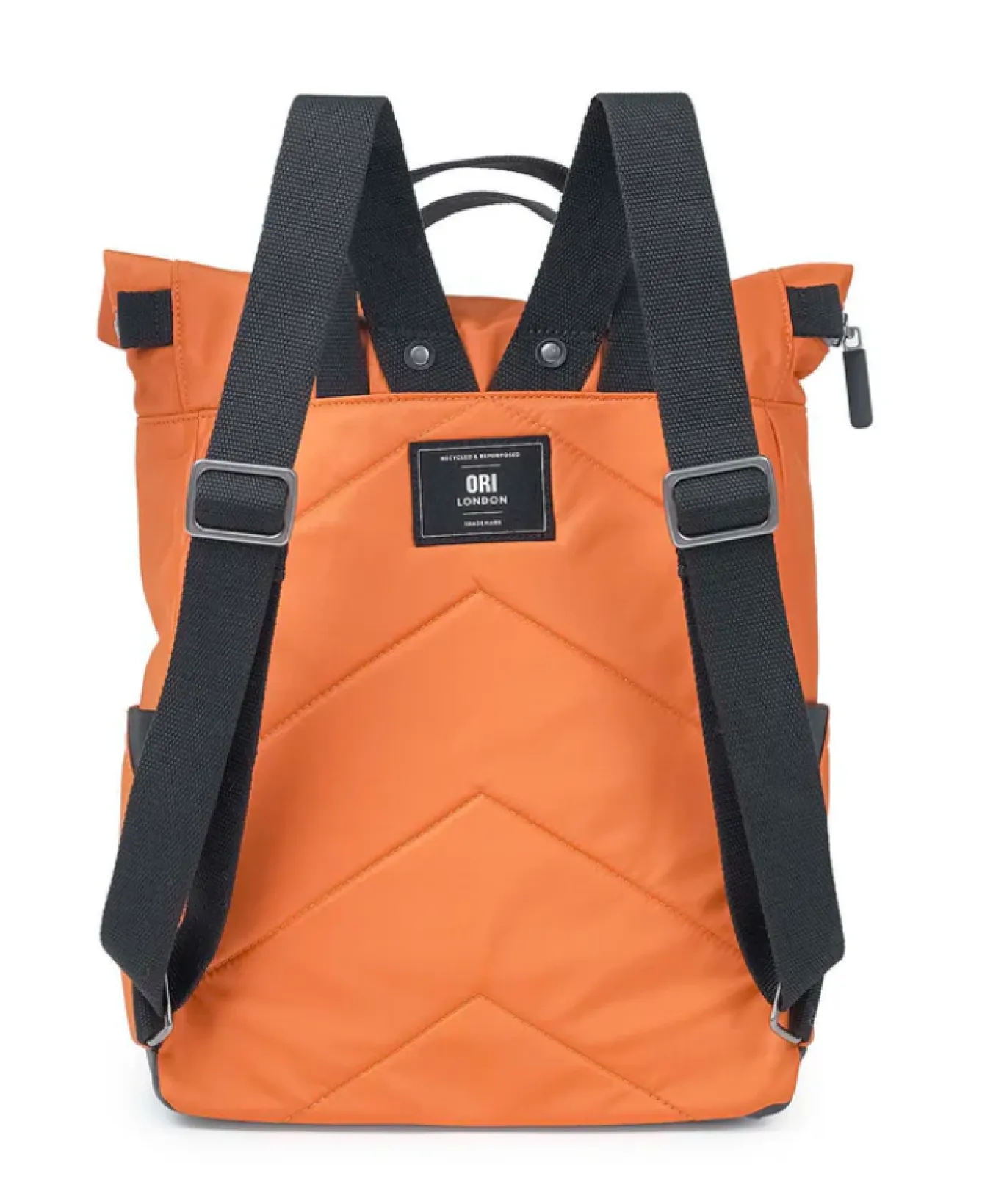 Ori London Canfield B Black Label Burnt Orange Recycled Nylon Backpack - Medium- Bags