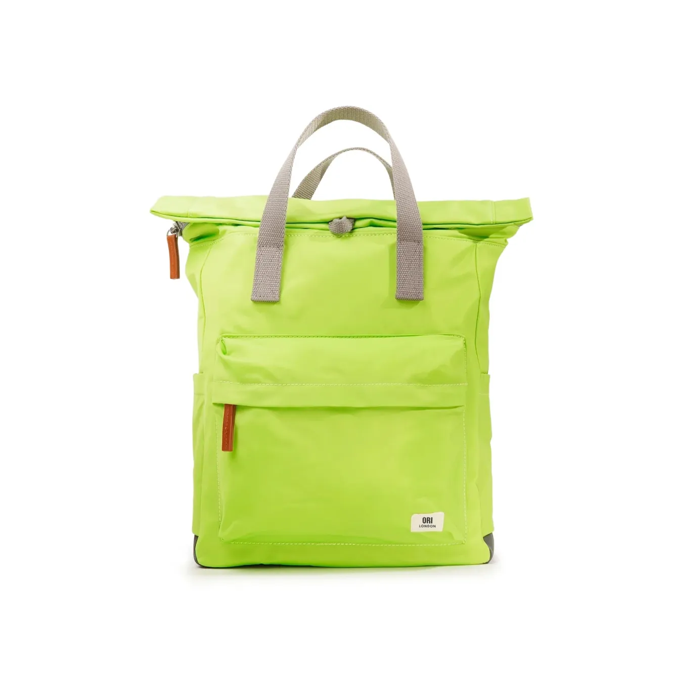 Ori London Canfield B Lime Recycled Nylon Backpack - Medium- Bags
