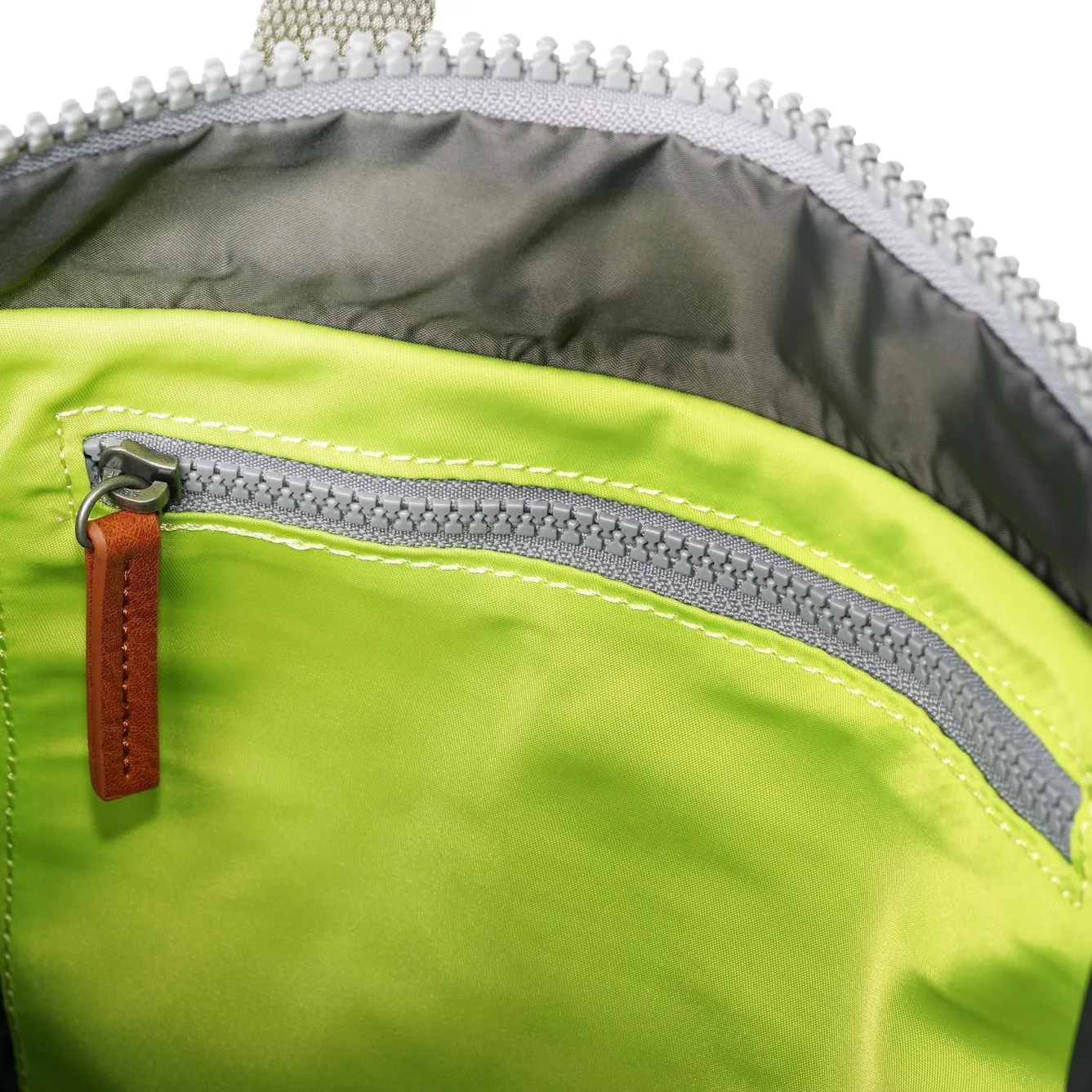 Ori London Canfield B Lime Recycled Nylon Backpack - Medium- Bags