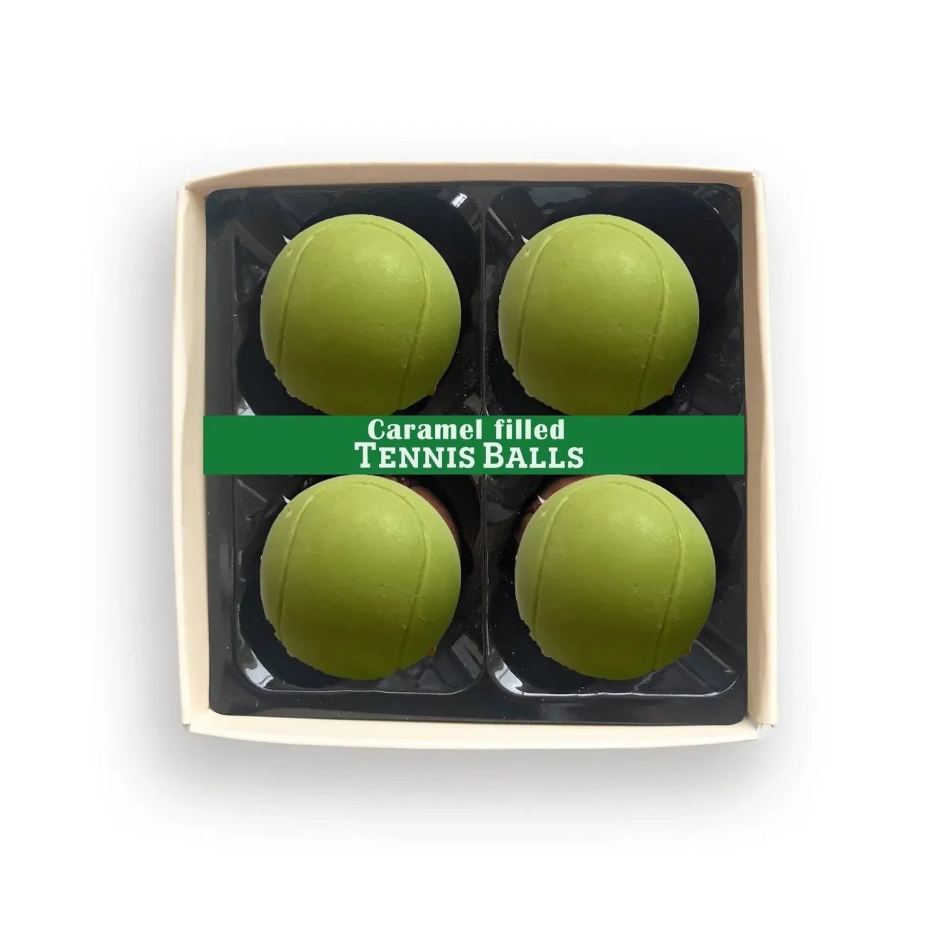 Choc on Choc Caramel Filled Chocolate Tennis Balls- Tea|Chocolate
