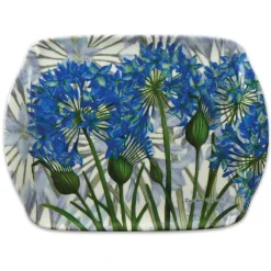 Emma Ball Caroline Cleave Bright & Colorful Agapanthus Melamine Scatter Tray- Tea|Trays
