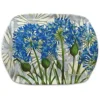 Emma Ball Caroline Cleave Bright and Colorful Agapanthus Melamine Medium Tray- Tea|Trays
