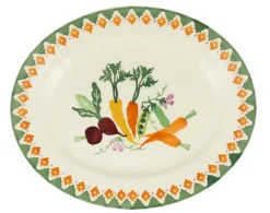 Emma Bridgewater Carrots & Beets Medium Oval Platter- Serving Plates & Boards