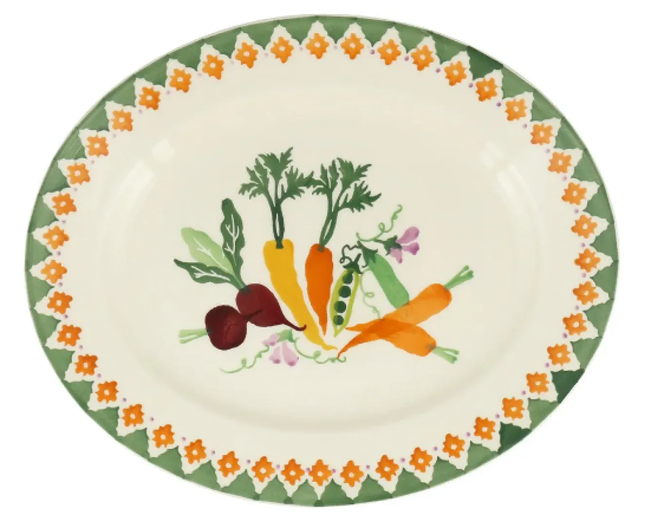 Emma Bridgewater Carrots & Beets Medium Oval Platter- Serving Plates & Boards