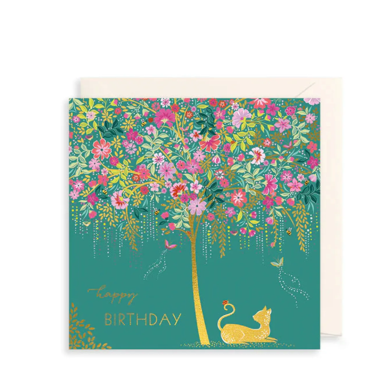 The Art File Cat & Tree Greeting Card by Sara Miller- Greeting Cards