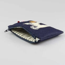 Poppy Treffry Cat Embroidered Flat Coin Purse- Storage|Bags