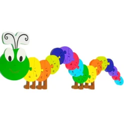 Orange Tree Toys Caterpillar Alphabet Wooden Puzzle- Puzzles|Children