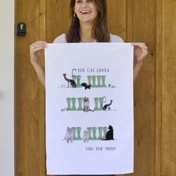 This Is Nessie Cat Lovers Welly Boot Tea Towel by- Tea|Tea Towels